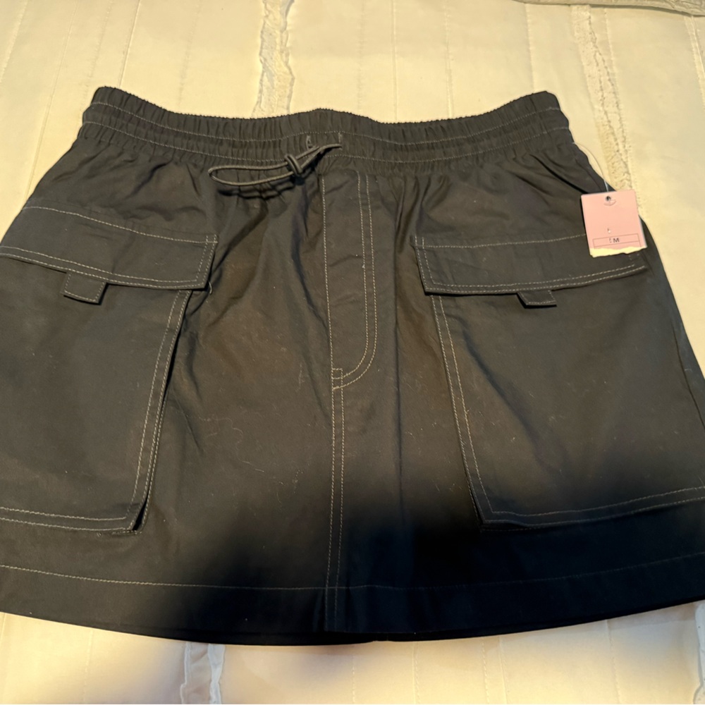 wild fable Black Tag Detail Elastic Waist Skirt